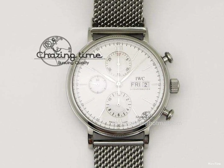 MIROTIME 0421 Vibrant Mark XVIII IW327001 SS M+F 1:1 Best Edition Black Dial on Black Leather Strap A 7055